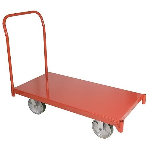 Zoro Select 3BE81 Standard Platform Truck, 48 in Overall Length, 24 in Overall Width, 42-1/4 in Overall Height, 4000 lb, Red